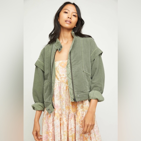 Free People Florence Bomber Jacket BNWT - Picture 3 of 4